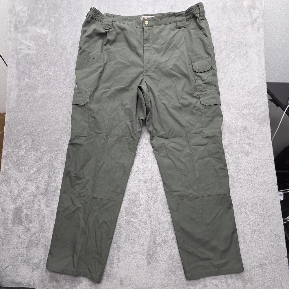 5.11 Tactical Pants Mens Measured 42x32 Green Cargo Relaxed Fit Canvas